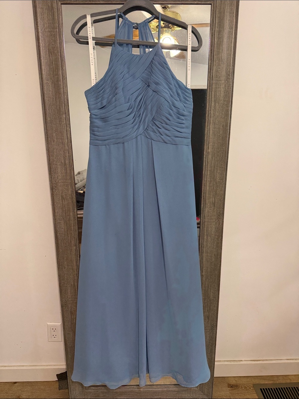 Azazie Steele Blue Bridesmaid Dress